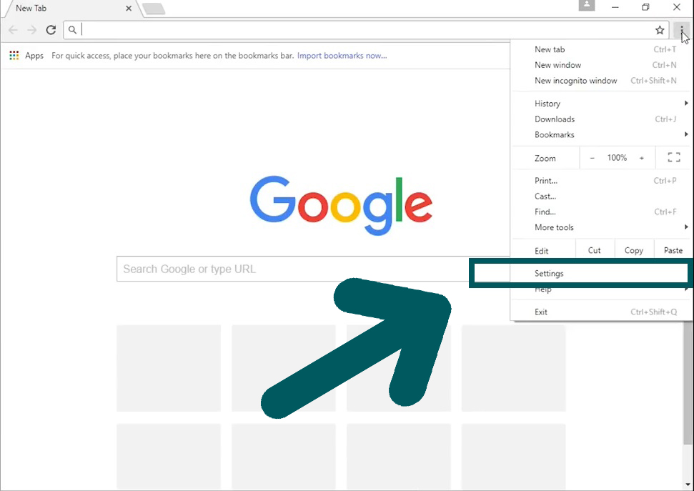 Google Chrome settings
