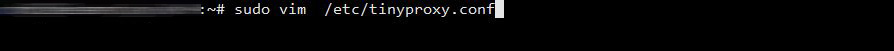 tinyproxy config. file