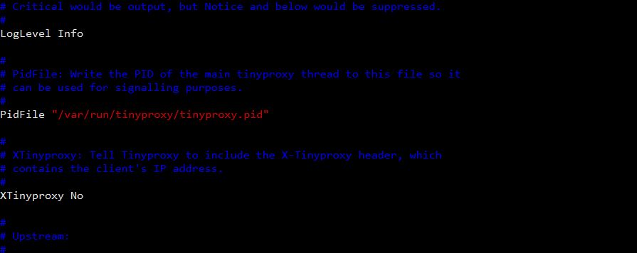 tinyproxy stealth mode